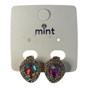 3/$25 Mint Multicolor Teardrop Clip On Earrings